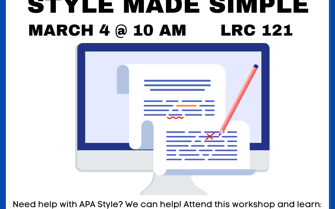 Writing Lab Workshop: Cite Like a Pro